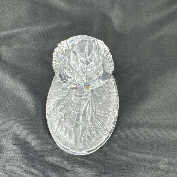 Crystal Red Grouse Figurine Glass Cristal D'Arques France Clear 5.5” T x 5.25”L - Picture 12 of 12